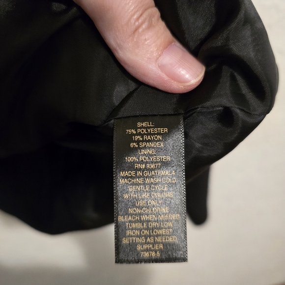 WORTHINGTON Black Womens Blazer 1 Button Closure Single Breasted Jacket Size 14 - Picture 11 of 17